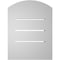 Ekena Millwork Arch Top Surface Mount PVC Gable Vent w/ 2"W x 2"P Brickmould Sill Frame, 12"W x 14"H GVPAR12X1403SN - alternate 3